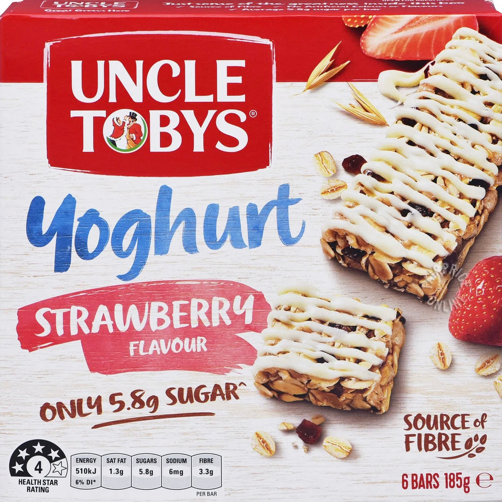 UNCLE TOBY'S STRAWBERRY YOGHURT | 6 Packs