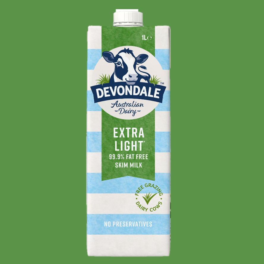 Devondale Skimmed Milk | 99.9% FAT FREE | 1L